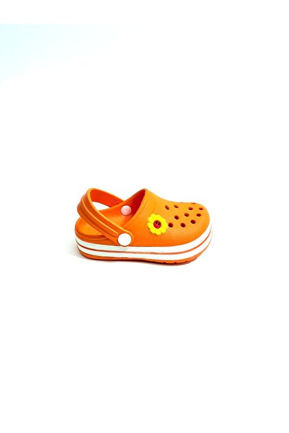Children's Smiling Daisy Figured Orthopedic Non-Slip Eva Sole Slippers Orange