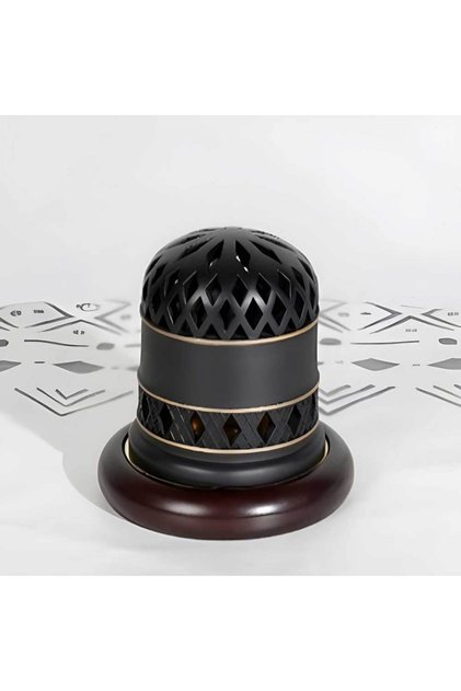 Elegant Arabian Style Resin Incense Burner, Bakhoor Oud Holder with Metal Tray Censer