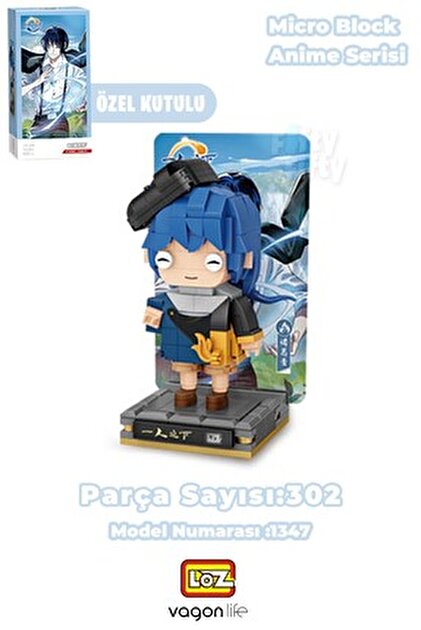 Vagonlife Loz Micro Anime Serisi 1345 Modeli 268 Parça Dekoratif