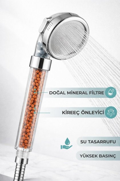 Boncuklu Su Tasarruflu Kireç Önleyici Duş Başlığı Duş Başlığı