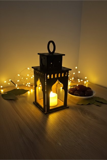 Ahşap Fener, Ramazan Kandil , Ahşap Dekoratif Mumluk, Hediye, Tealight