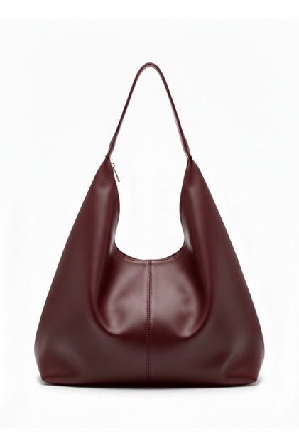 Soft Textured Women's Hobo Casual Shoulder Bag - Large Size Bag with Stitching Detail