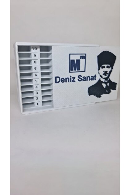 Kişiye Özel 40’lı USB / e-imza / Mali Mühür Saklama Kutusu – Sürgülü Kapaklı (3D Baskı)