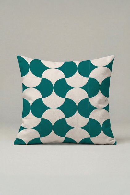 Geometric Semicircular Patterned Throw Pillow Cover 010 – Nordic 45X45 cm Decorative Pillowcase