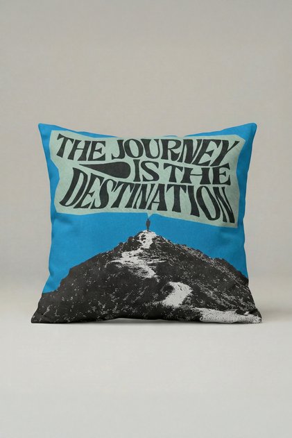 Mountain View Decorative Cushion Cover 080 – Motivational & Modern Design 45X45 cm