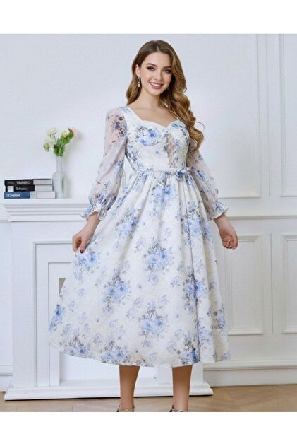 knee length dresses for ladies ARYA Safari Linen Midi Dress main image 1
