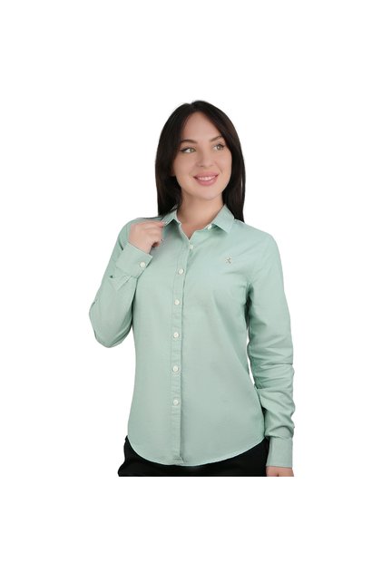 Women’s Slim Oxford Shirt with Embroidery