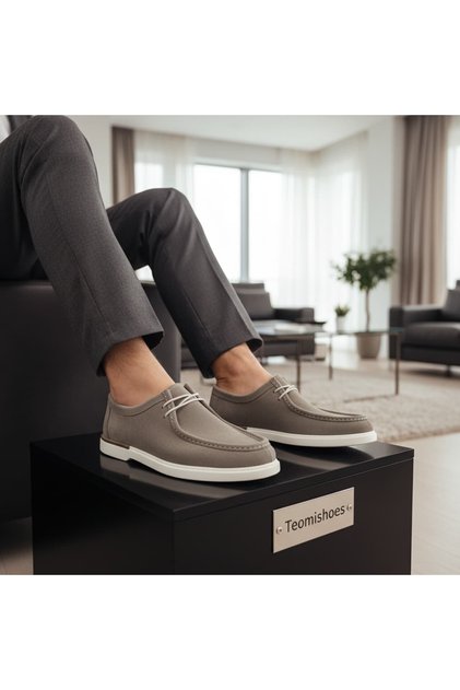 Light Brown Two-Tone Suede Loafer