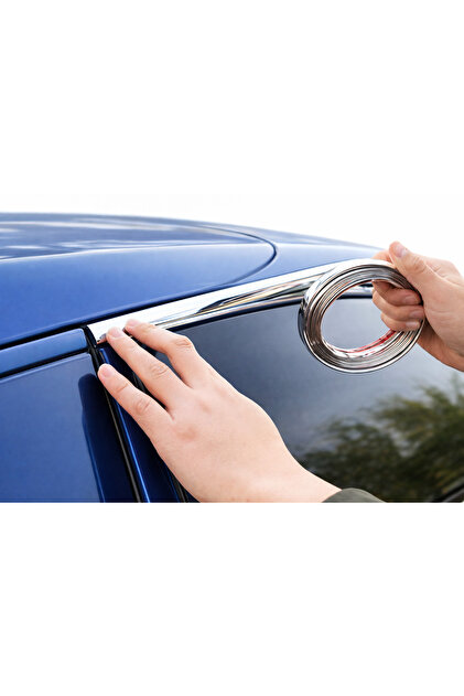 SİVOR Citroen C4X Uyumlu Yapışkanlı 18mm 5 Metre Krom Nikelaj Trim