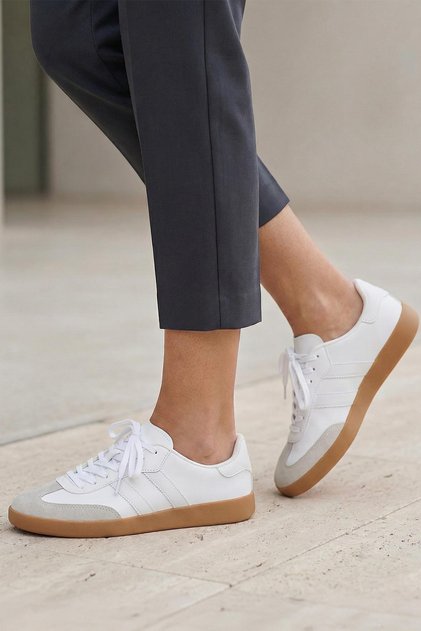 958 cu dungi Pantofi casual albi