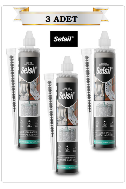 KİMYASAL DÜBEL 300 ML (3 ADET) POLYESTER BAZLI