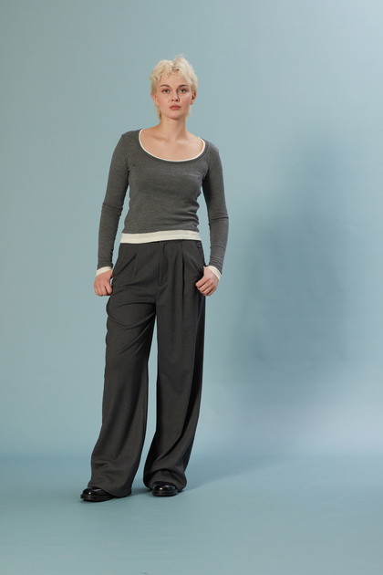 Double Layered Knitted Blouse