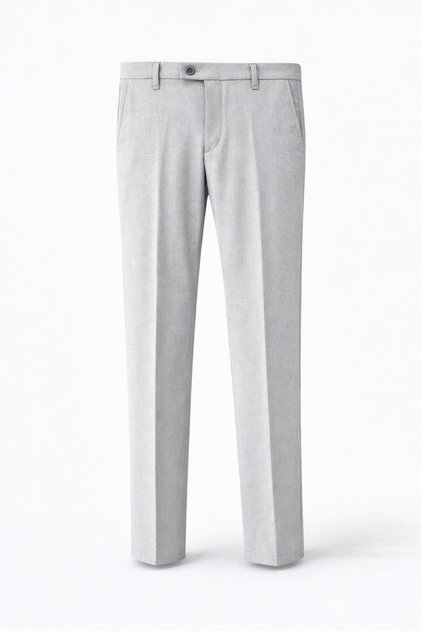 Basic Slim Fit Lycra Fabric Trousers