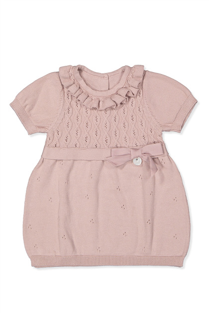 Tri̇ko Dress (Burgu Pattern) Dried Rose