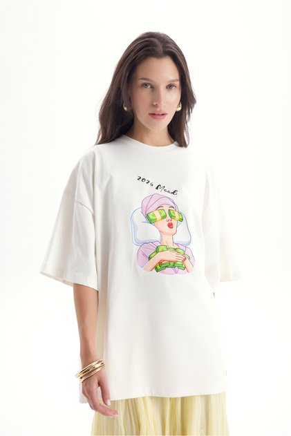 Mood Oversize White T-Shirt