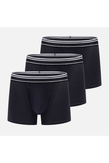 Men’s Cotton Stretch Jersey Trunks 3‑Pack Essentials