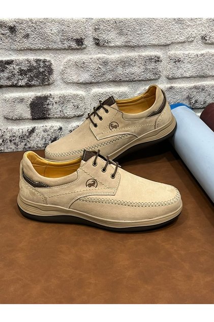 Genuine Nubuck Leather Orthopedic Comfortable Lightweight Soft Second Layer Men's Shoes