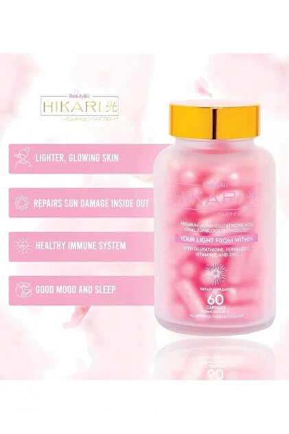 japan glutathione tablets Hikari Ultra Premium Japanese Glutathione Capsules for Skin Care- Trendyol