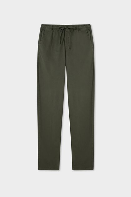 Men's Navy Blue Straight Fit Elastic Waist Trousers