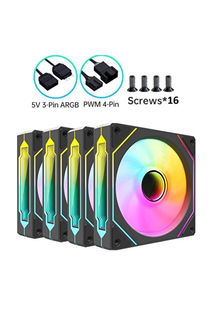 SPECTRE PRO ARGB 4X120mm SESSİZ PROFESYONEL ARGB KASA FANI