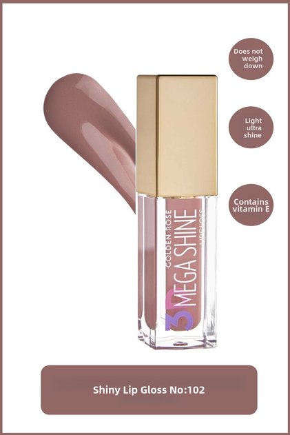 GOLDEN ROSE 3D MEGA SHINE LIPGLOSS NO:102