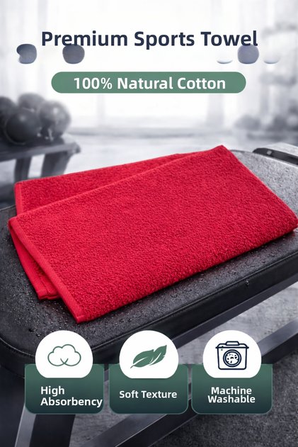 100% Natural Cotton Sporty Quick Sweat Absorbing 30cm X 1000cm Fitness Athlete Hand and Neck Towel