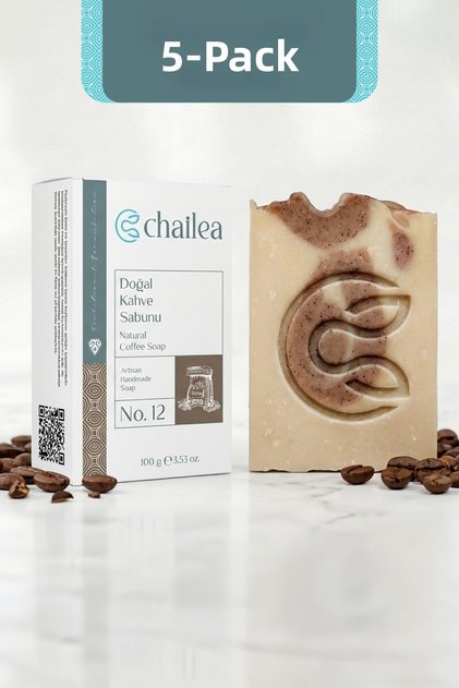 Natural Handmade Coffee Soap — Revitalizing Exfoliating, Set of 5, 5×100 g