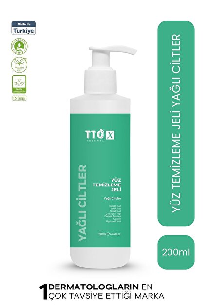 TTO X Yüz Temizleme Jeli – Yağlı Ciltler İçin Derinlemesine