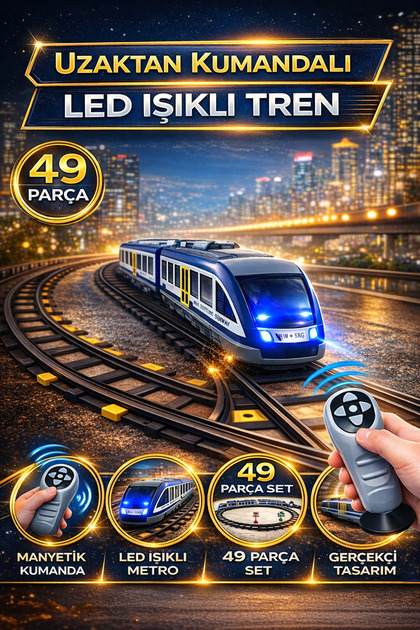 cayenna Vardem Cayenna Işıklı ve Sesli 33 Parça Classic Tren - FF