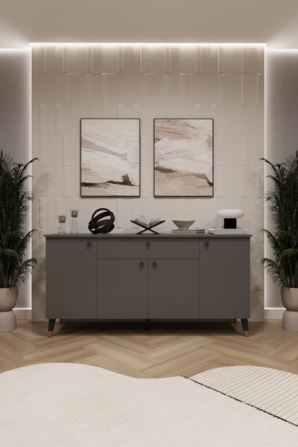 Lüks Konsol TV Ünitesi %100 MDF Salon ve Yemek Odası Ünitesi KNSL03