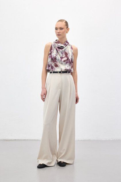 Lena Palazzo Pants - Stone