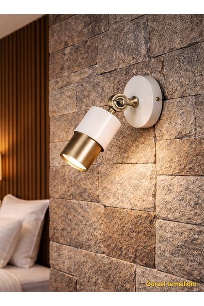 Lotus Single Decorative Antique Finish & Cream Movable Wall Sconce (Daylight Led Bulb Included...)