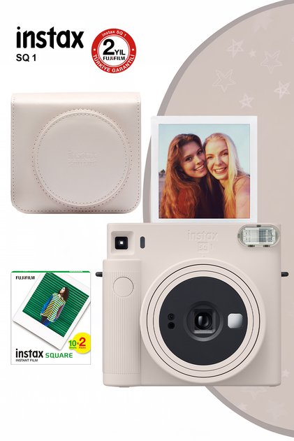 Instax Sq1 Beyaz Fotoğraf Makinesi Ve Hediye Seti 4