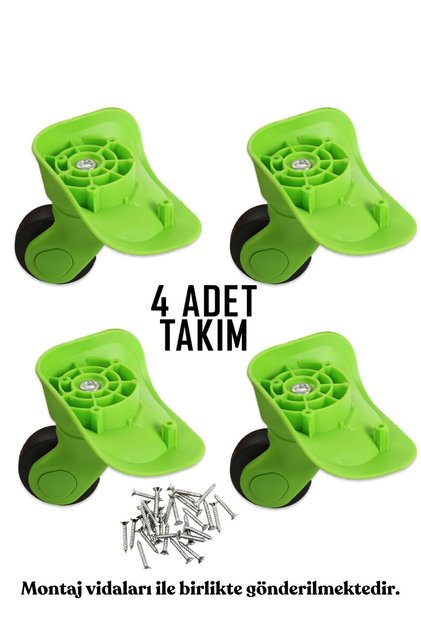 Valiz Tekerleği Kids Teker 4 Adet Yeşil