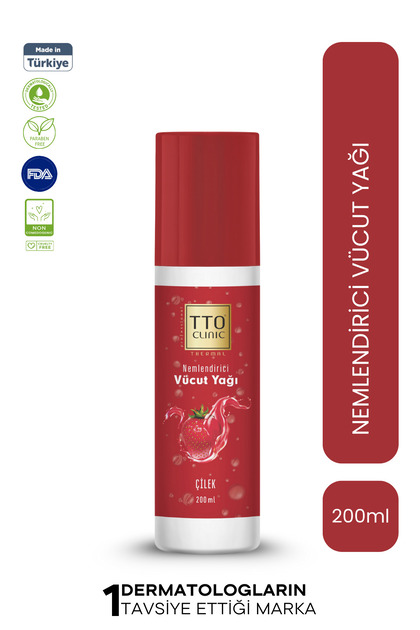 TTO Clinic Nemlendirici Vücut Yağı Çilek 200 ml – Besleyici ve