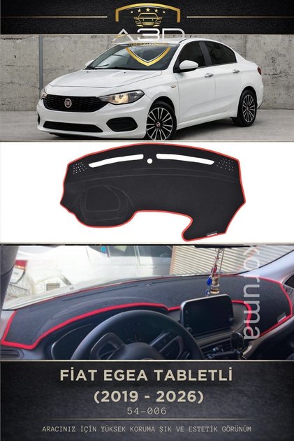 Fiat Egea Tabletli (2019+) Front Chest Panel Dashboard Protection Protective Cover Mat Cover