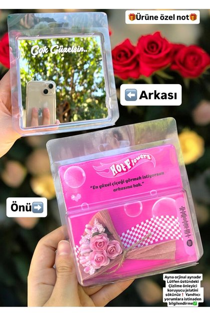 HOT FLOWERS Çiçek Aynalı sevgiliye çiçek anlamlı hediye buket solmaz çiçek sevgililer günü