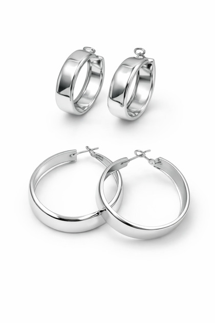 Steel Invoiced Earrings, Guaranteed to Not Fade Color