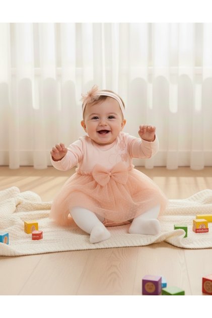 Luxury Baby Girl Dress with Lace Detail