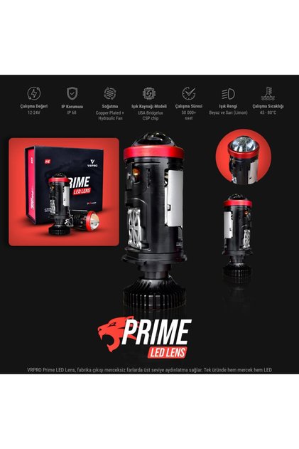h4 Mercekli Lens Led Far şimşek etkili led zenon