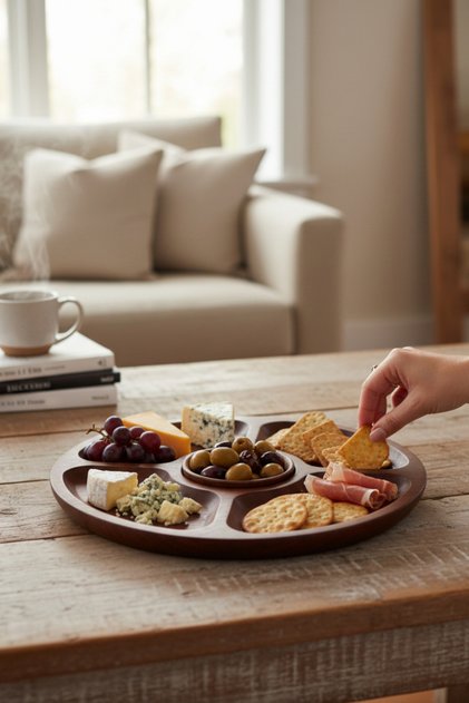Akasya 5-Compartment 25 cm Presentation Plate