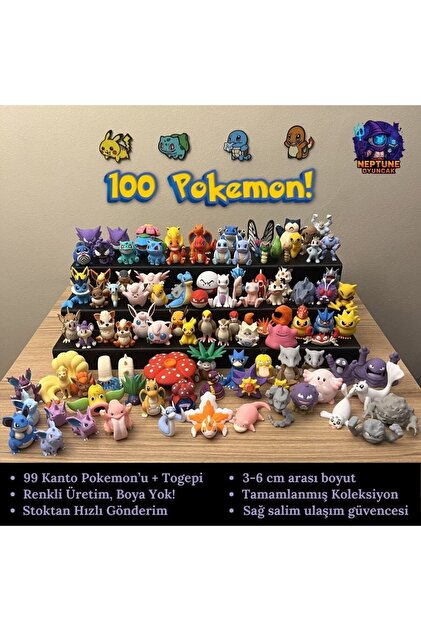 Neptune Pokemon Mini Figür 100'lük Koleksiyon - Fiyatı, Yorumları