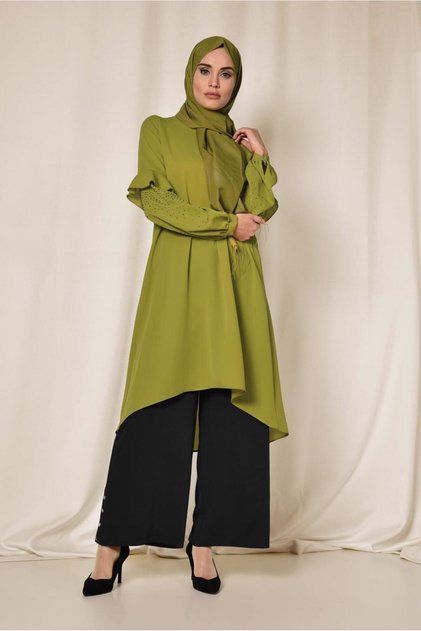 Stone Detail Tunic with Arms 4858