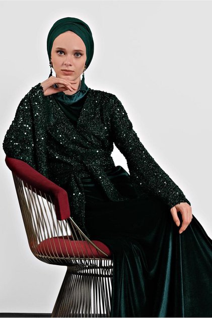 Pullu Trumpet Sleeve Dress 40291