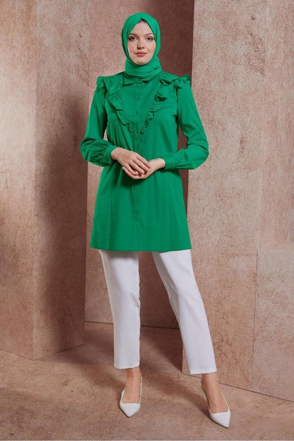 Firfir Detailed Shirt Tunic 44589