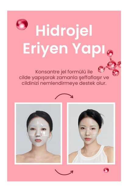 Dermal Pdrn Hydrojel Eriyen Maske Nemlendirici Şeffaf Jel Maske 34