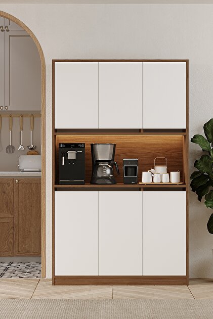 Avmpark Brave 3 Kapaklı Airfry Dolabı Kahve Köşesi Led Işıklı Çok