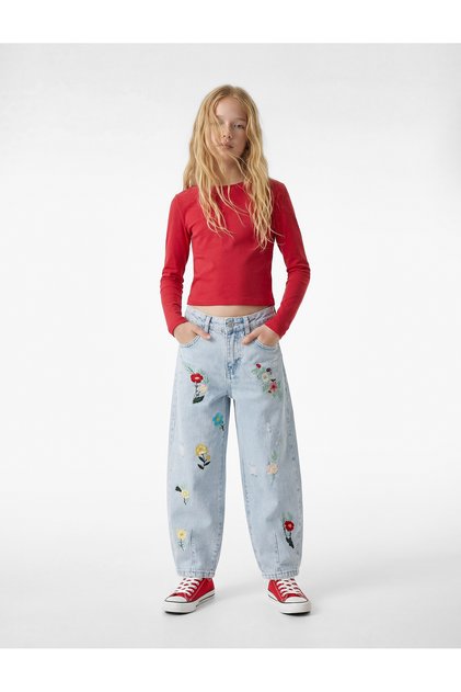Blugi pentru fete 26YY59003209, indigo deschis, 6SKG40008AD