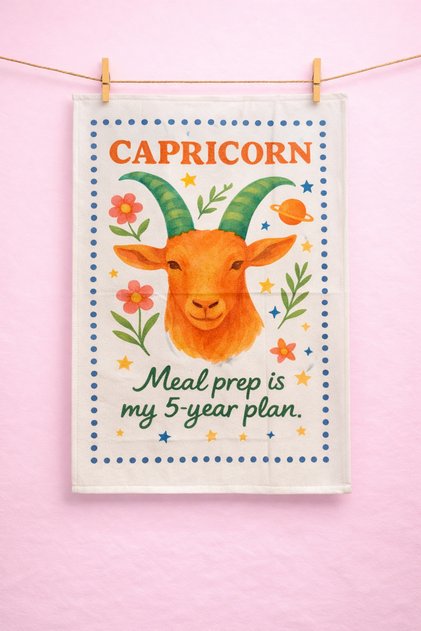 Zodiac Capricorn Cotton 2-Piece Kitchen Towel (40X50 cm)