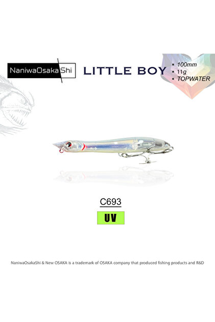 Genel Markalar Naniwa Osaka Shi LITTLE BOY 100MM 11GR TOPWATER